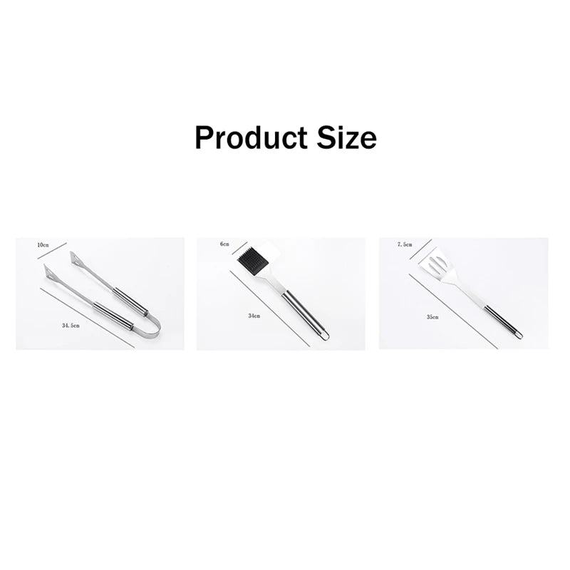 ABRW-29PCS Stainless Steel Grill Tool Set, Grilling Accessories Aluminum Case For Outdoor, Camping Silver