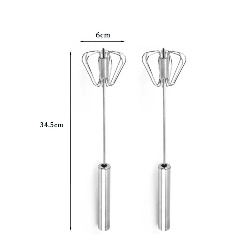 Semi-automatic Egg Beater Egg Whisk Manual Hand Mixer Self Turning Cream Utensils Whisk Manual Mixer Useful Kitchen Gadgets
