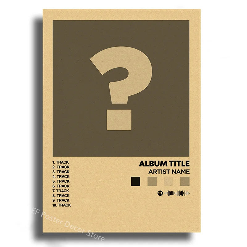 Singer Album Cover Poster Music Prints Custom Album Posters Hip Hop Vintage Room Home Decor Retro Kraft Paper Art Wall Painting
