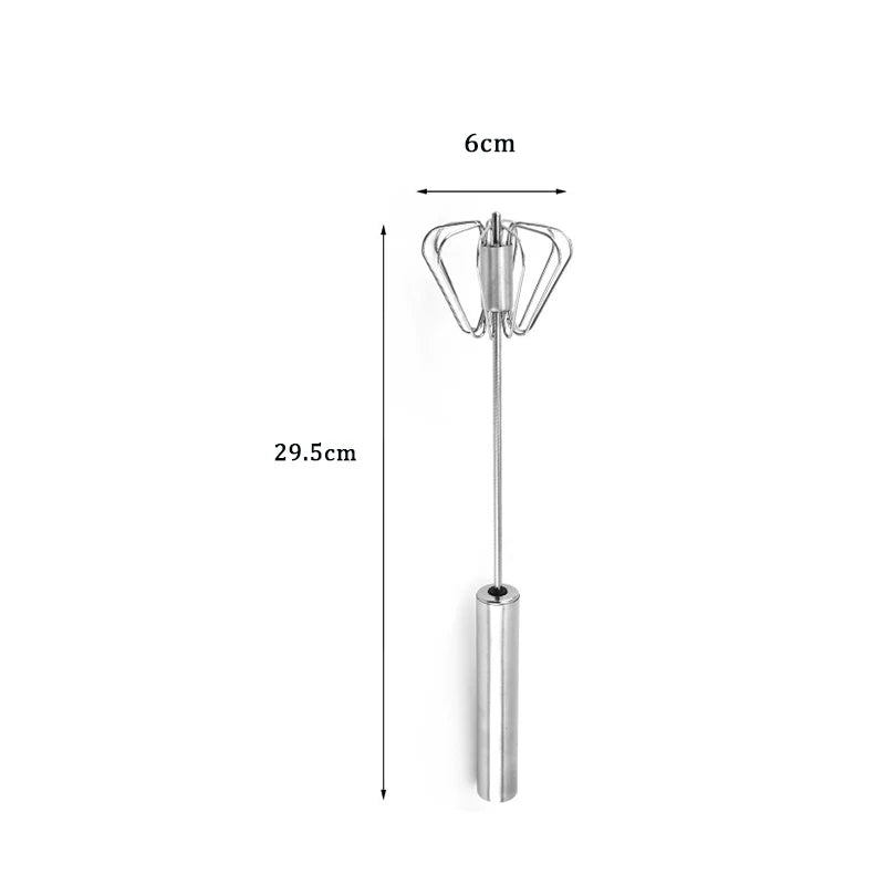 Semi-automatic Egg Beater Egg Whisk Manual Hand Mixer Self Turning Cream Utensils Whisk Manual Mixer Useful Kitchen Gadgets