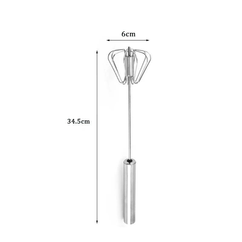 Semi-automatic Egg Beater Egg Whisk Manual Hand Mixer Self Turning Cream Utensils Whisk Manual Mixer Useful Kitchen Gadgets