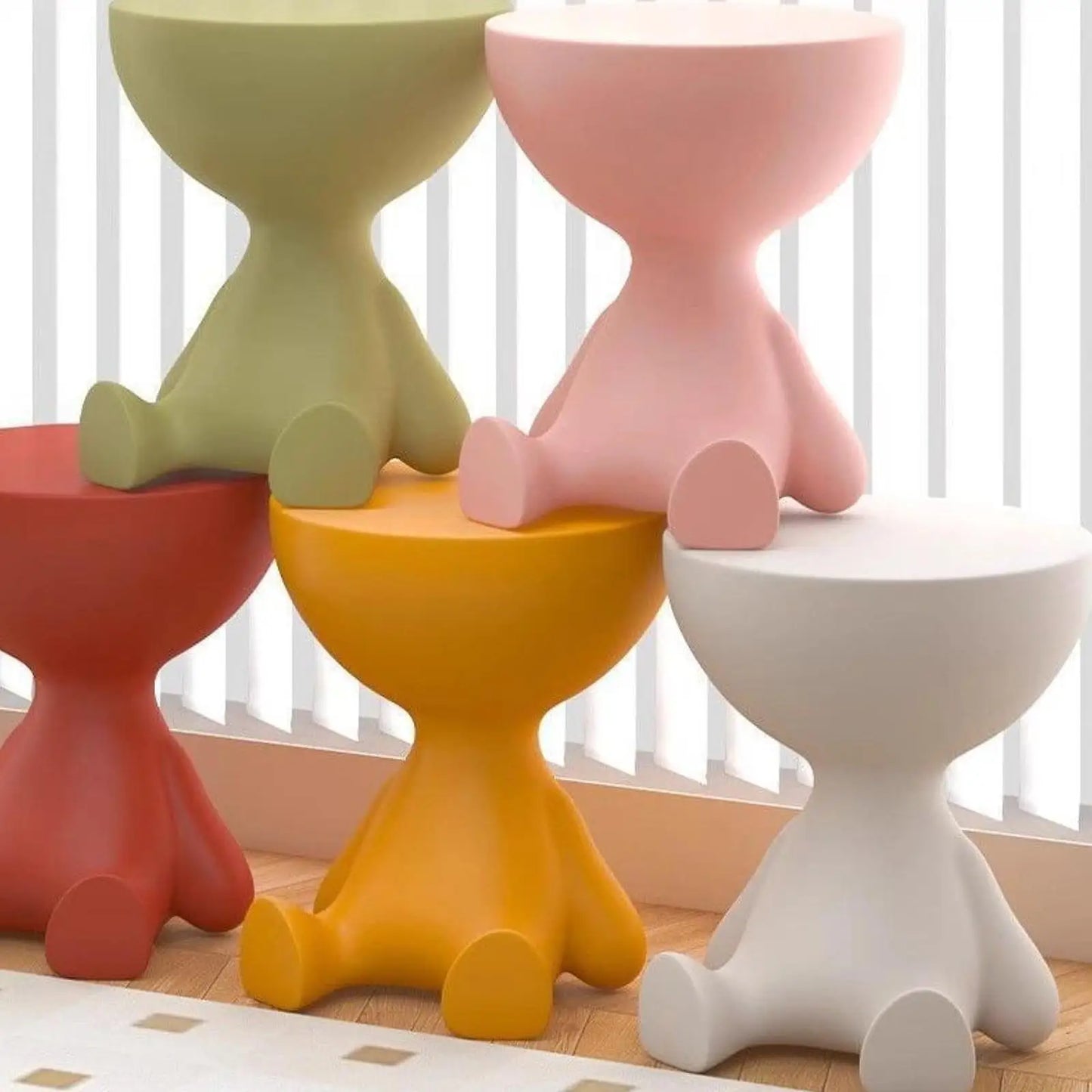 Light Luxury Cartoon Sofa Coffee Table Edge Table Creative Flat Head Small Household Plastic Coffee Table Furniture Side Table