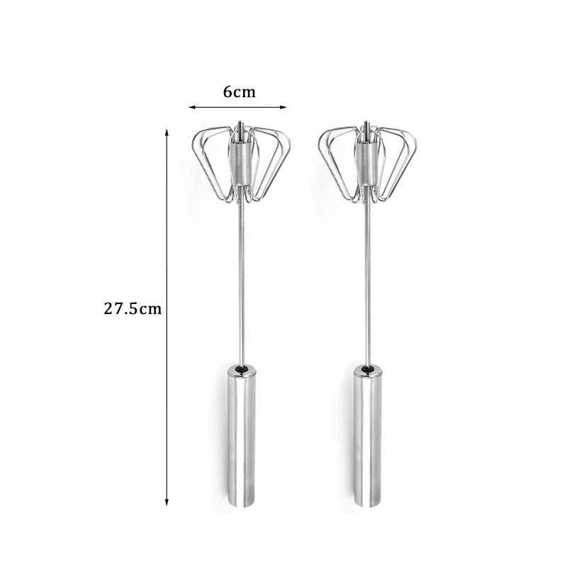 Semi-automatic Egg Beater Egg Whisk Manual Hand Mixer Self Turning Cream Utensils Whisk Manual Mixer Useful Kitchen Gadgets
