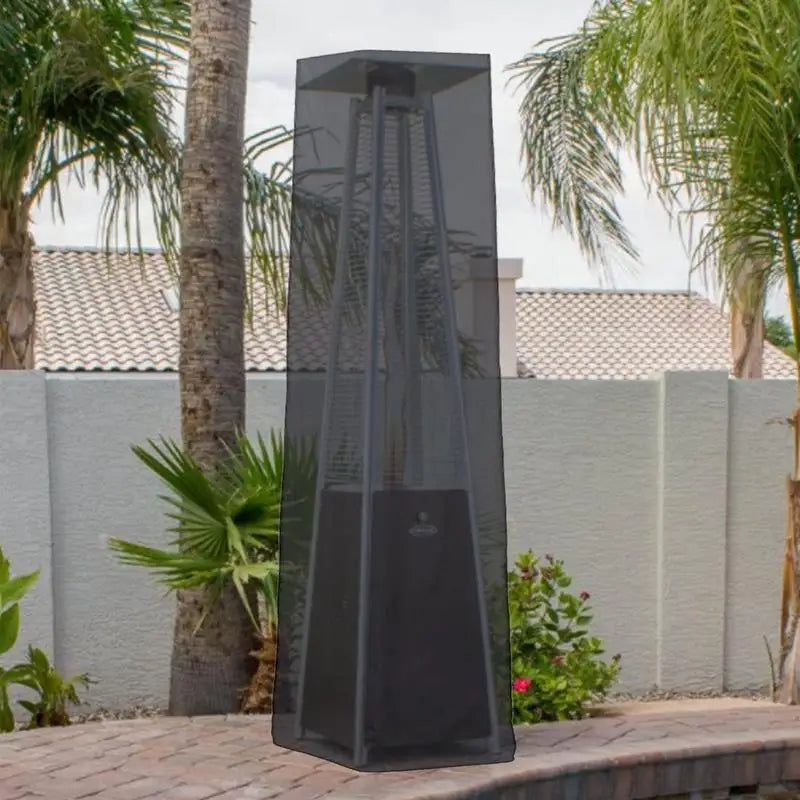 Patio Heater Cover Heavy Duty Waterproof Gas Pyramid Standup Outdoor Furniture Protector All-Purpose Covers With Zipper