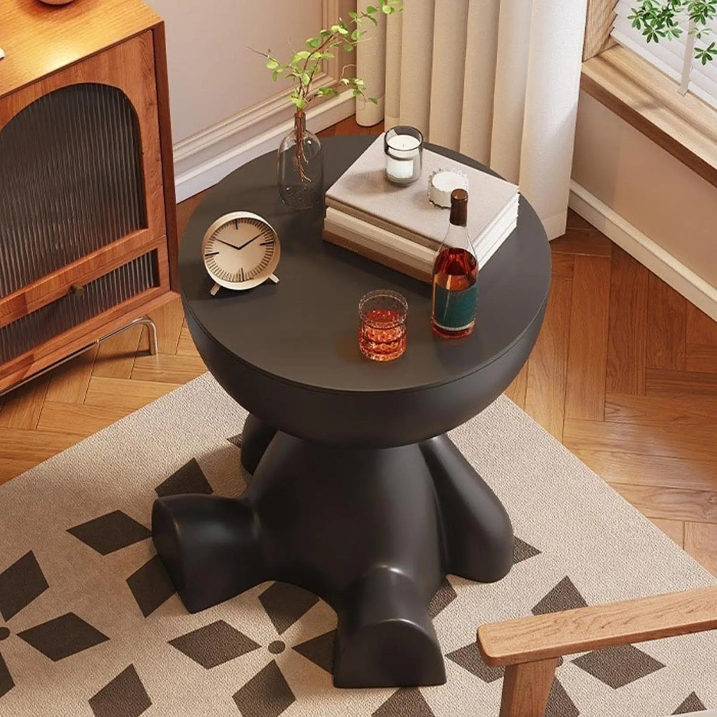 Light Luxury Cartoon Sofa Coffee Table Edge Table Creative Flat Head Small Household Plastic Coffee Table Furniture Side Table