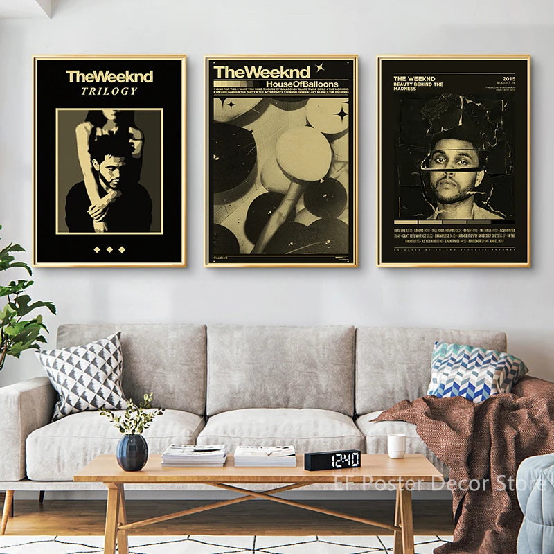 Singer Album Cover Poster Music Prints Custom Album Posters Hip Hop Vintage Room Home Decor Retro Kraft Paper Art Wall Painting