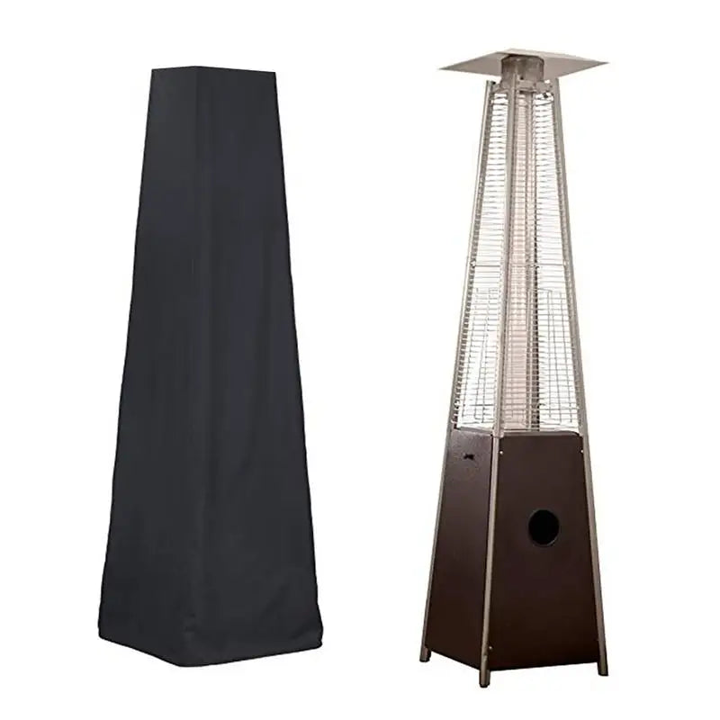 Patio Heater Cover Heavy Duty Waterproof Gas Pyramid Standup Outdoor Furniture Protector All-Purpose Covers With Zipper