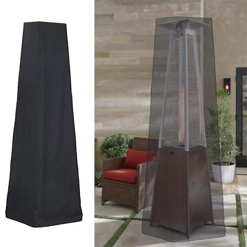 Patio Heater Cover Heavy Duty Waterproof Gas Pyramid Standup Outdoor Furniture Protector All-Purpose Covers With Zipper