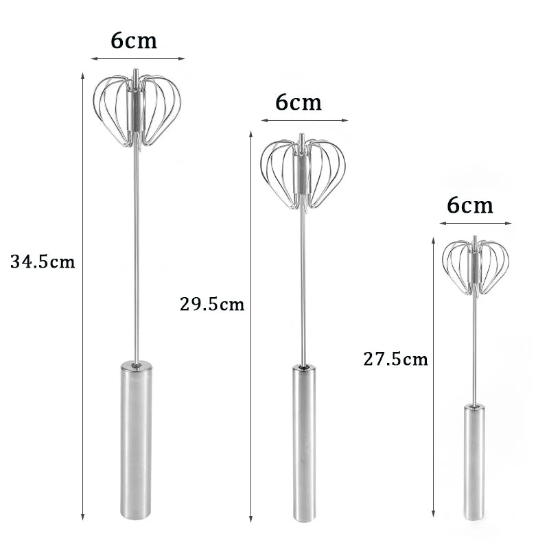 Semi-automatic Egg Beater Egg Whisk Manual Hand Mixer Self Turning Cream Utensils Whisk Manual Mixer Useful Kitchen Gadgets