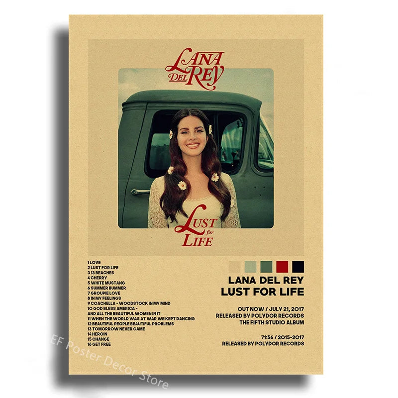 Singer Album Cover Poster Music Prints Custom Album Posters Hip Hop Vintage Room Home Decor Retro Kraft Paper Art Wall Painting