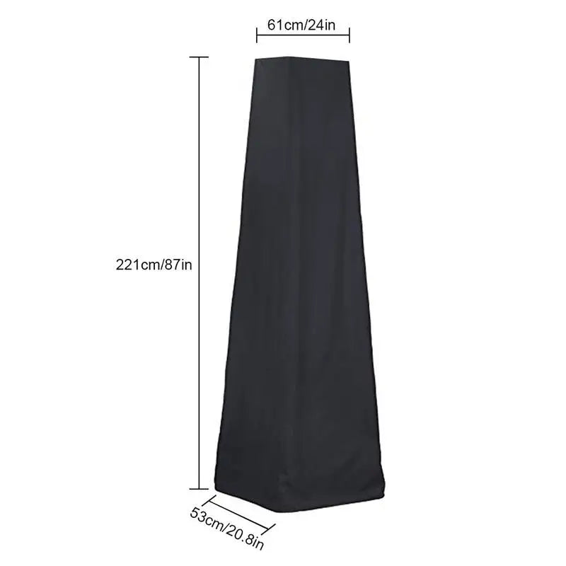 Patio Heater Cover Heavy Duty Waterproof Gas Pyramid Standup Outdoor Furniture Protector All-Purpose Covers With Zipper