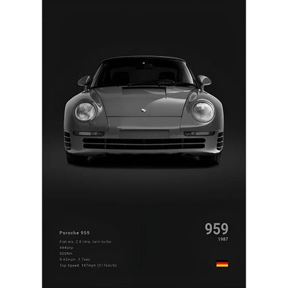 Sports Black Car P-Porsc-Che 918 GT3-RS-911 Poster Sticky Wall Art Printing Waterproof Home Living Bed Room Bar Aesthetic Decor