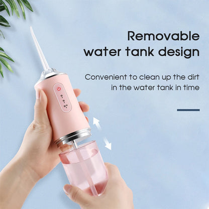 Oral Irrigator Portable Dental Water Flosser USB Rechargeable Water Jet Floss Tooth Pick 4 Jet Tip 220ml 3 Modes IPX7 1400rpm