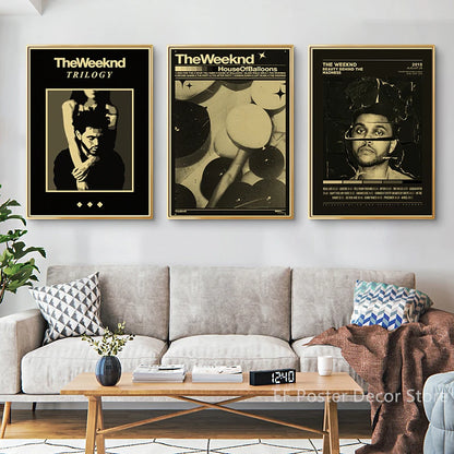 Singer Album Cover Poster Music Prints Custom Album Posters Hip Hop Vintage Room Home Decor Retro Kraft Paper Art Wall Painting