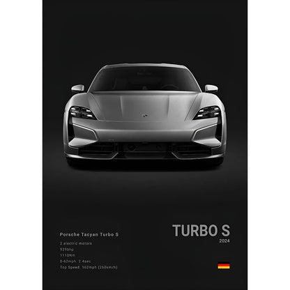 Sports Black Car P-Porsc-Che 918 GT3-RS-911 Poster Sticky Wall Art Printing Waterproof Home Living Bed Room Bar Aesthetic Decor