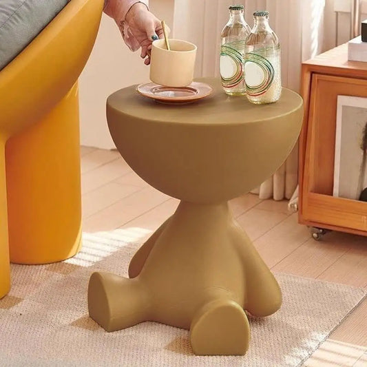 Light Luxury Cartoon Sofa Coffee Table Edge Table Creative Flat Head  Small Household Plastic Coffee Table Furniture Side Table