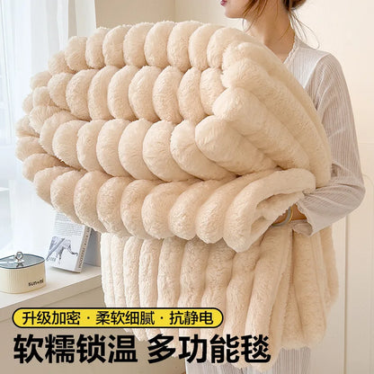 Rabbit hair velvet blanket, Falei velvet nap, coral velvet cover blanket, winter thick air conditioning blanket
