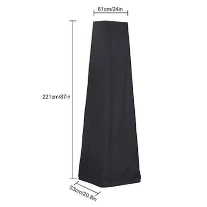 Patio Heater Cover Heavy Duty Waterproof Gas Pyramid Standup Outdoor Furniture Protector All-Purpose Covers With Zipper